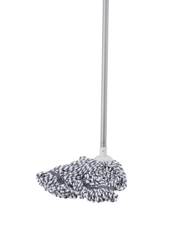 String Mop Microfiber Mop for Hardwood Floor Cleaning Self Wringing Mop for Home, Kitchen, Bath, Office Cleaning, Grey Heavy Duty Mop with Long Aluminum Handle