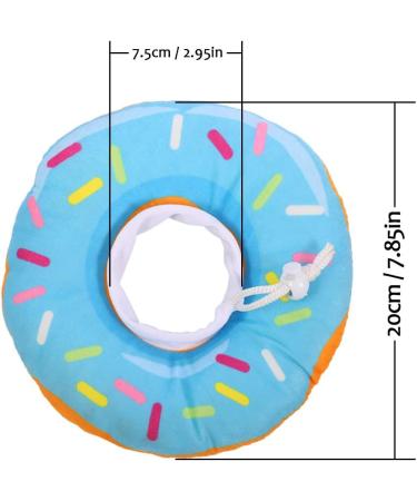 Xinzistar Soft Cat Collar - Adjustable Anti-Bite Safety Collar for Cats & Dogs (Blue Donut Size S) - Protective Pet Gear - Buy Online on SooperMarket.com