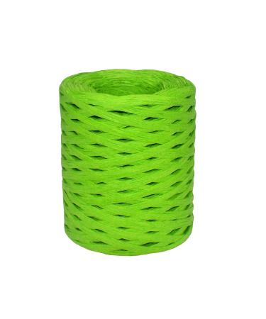 Raffia Paper Ribbon 1/4 Inch by 218 Yards for DIY Craft Gift Box Packing Paper Twine (218Yards Green) 218Yards Green