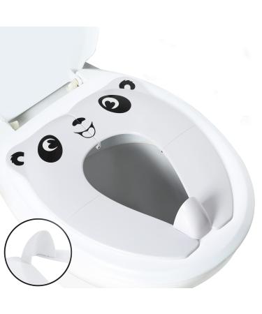 RafaLife Bath Toys - Upgrade Splash Guard - Stable Portable Toilet Training Seat for Toddlers, Boys & Girls. Folding Travel Potty Seat. Extra Stable, Powerful and Safe, with Handy Carry Bag (White)