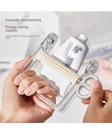 2024 Toothpaste Squeezer Roller Toothpaste Tube Squeezer Dispenser Toothpaste Holder Toothpaste Dispenser Squeezer with Swivel Handle Toothpaste Tube Squeezer (White) - Buy Online on SooperMarket.com