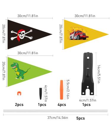 Shop Lets Joy 3-Piece Children's Bicycle Pimp Set | Safety Pennants & Accessories - Secure Your Kid's Ride! - Buy Online on SooperMarket.com