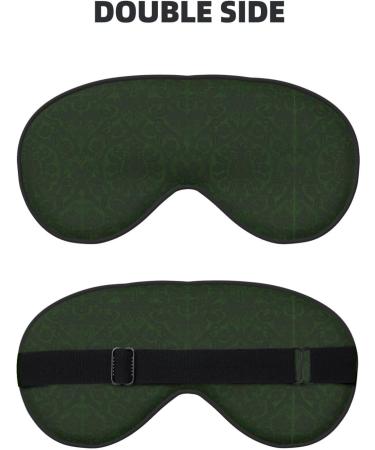 Buy SSIMOO Hunter Green Floral Petals Pattern Sleep Mask - Adjustable Breathable & Fashionable Eye Mask for Comfortable Sleep - International Shipping Available - Buy Online on SooperMarket.com
