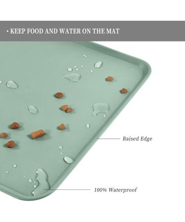 Reopet Silicone Pet Feed Mats - Waterproof Dog & Cat Space Mats with Elevated Edges - Sizes 47x30 cm (1-Pack) - Optimal for Mess-Free Feeding - Buy Online on SooperMarket.com