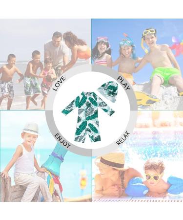UPF 50+ Baby Boy Swimsuit Set with Sun Hat | 12-18 Months | Leaf Design - Buy Online on SooperMarket.com