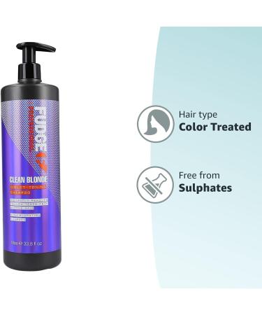 Fudge Professional Clean Blonde Shampoo 1 Litre - Purple Toning for Blonde Hair (Pack of 1) - Buy Online on SooperMarket.com