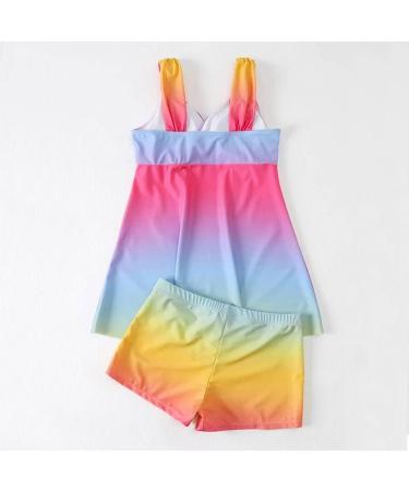 TUNUSKAT Women's Gradient Tankini Bathing Suit - V-Neck Wrap Swimsuit with Boxer Pants - X-Large, Pink - Buy Online on SooperMarket.com