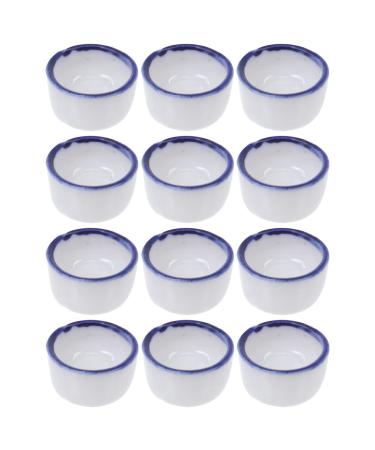 VILLCASE Mealworm Bowl 12PCS Reptile Water Sink Ceramic Reptile Water Dish Spider Drinking Basins Mini Pets Water Bowls for Spider Tarantula Small Reptile 2. 00X2. 00X1. 00cm Reptile Water Bowl