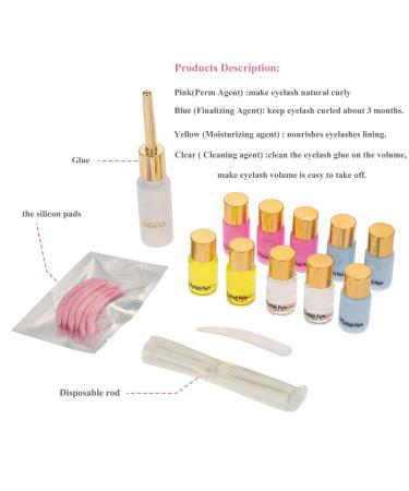 Eyelash Perm Kit | Extension Liquid & Curler Lotion Set for Stunning Lashes | International Shipping Available - Buy Online on SooperMarket.com