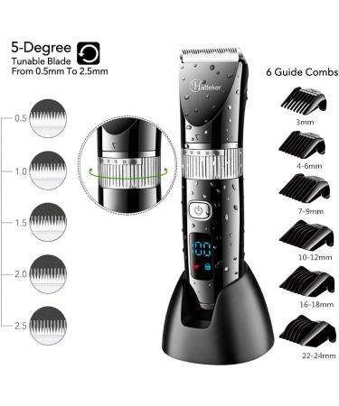HATTEKER Pro Cordless Mens Hair Clippers Rechargeable Hair Trimmer Electric Beard Trimmer for Men Waterproof Haircut Kit USB Rechargeable - Buy Online on SooperMarket.com