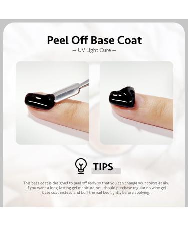 Senvenski Peel Off Gel Base Coat for Gel Nail Polish Peelable Removal Peely Clear Foundation for Use with UV LED Nail Lamp (TB004) - Buy Online on SooperMarket.com