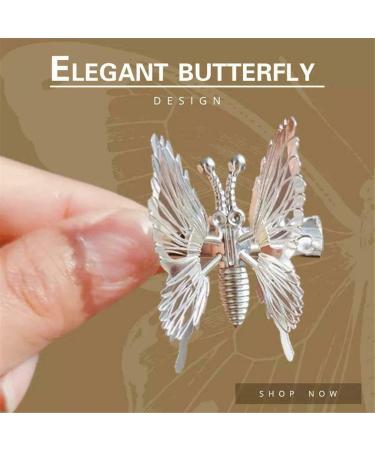 Elegant Tassel Butterfly Hairpin - Shiny Moving Hair Clip for Women & Girls | Perfect Silver Hair Accessory - Buy Online on SooperMarket.com