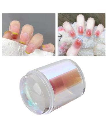 Professional Nail Art Stamper - Silicon Stamp Tool for Home Salon | Transparent Clear Nail Art Kit with Plates for French Smile Line - Buy Online on SooperMarket.com