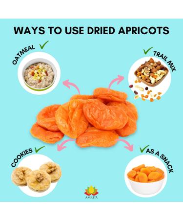 Amrita No Sugar Added Dried Apricots - 1lb, 11 Servings | Healthy Snack - Buy Online on SooperMarket.com