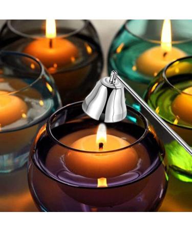 TFsylisa Stainless Steel Candle Extinguisher | Long Handle Bell-Shaped Snuffer | Premium Candle Accessory for Wick Flame Control - Buy Online on SooperMarket.com