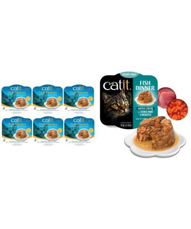 Cait Fish Dinner with Whitefish & Pumpkin + Tuna & Carrots Wet Cat Food (80 g x 12 Cans)