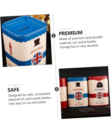 Magiclulu 4-Piece Blade Recycling Box | White Waste Container for Razor Blade Storage & Organization - Buy Online on SooperMarket.com