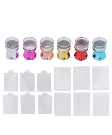 6-Piece Silicone Nail Art Stamping Kit with 12 Circuit Boards - DIY Gel Stamps for Creative Manicure & Nail Decoration - Buy Online on SooperMarket.com