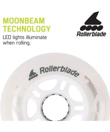Rollerblade Moonbeam 80mm/82A LED Wheel 4-Pack - White - Buy Online on SooperMarket.com