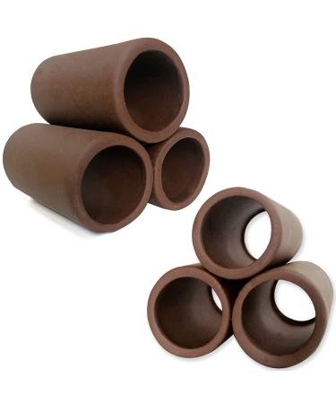 Orgmemory ceramic hiding 2 pieces fish tank accessories cave decoration fish at home aquarium cave aquatic animals aquarium ceramic decoration for aquarium decoration (pipes)