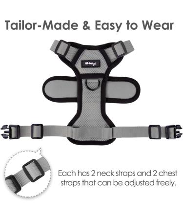 Breakproof Cat Leash Set & Adjustable Soft Kitten Vest | Reflective Stripes | Gray Small Cat Dishes | Ideal for Small Kittens - Buy Online on SooperMarket.com