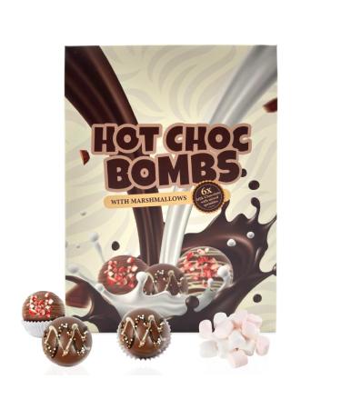 Hot Chocolate Bomb - 6 Flavoured Hot Chocolate Bombs with Marshmallow - Luxury Hot Chocolate Gift Set - Christmas Hot Chocolate Set for Kids and Adult - Christmas Stocking Filler