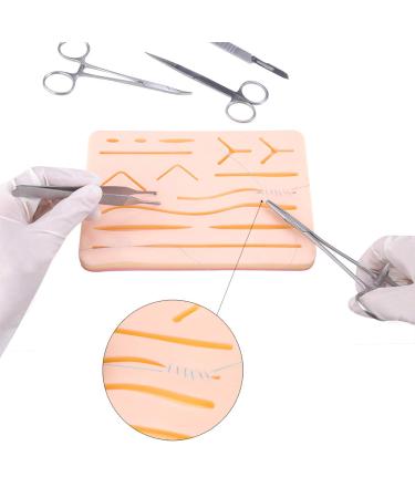 Medarchitect Upgraded 3-Layer Suture Pad with Wounds - Anti-Slip Base - Durable for Suturing Practice - Buy Online on SooperMarket.com