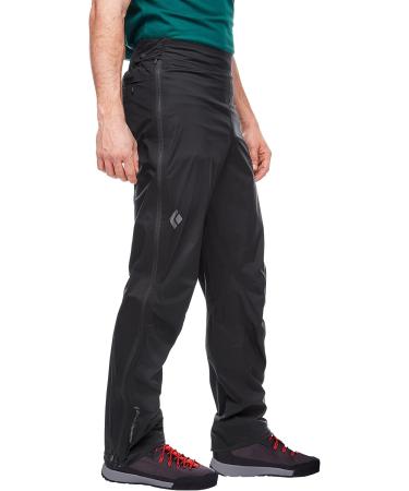 Black Diamond Stormline Stretch Full Zip Rain Pants - Men's | Black | Medium - Buy Online on SooperMarket.com