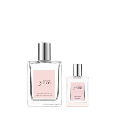 philosophy amazing grace eau de toilette bundle - Full Size & Travel Size with notes of bergamont lily and musk