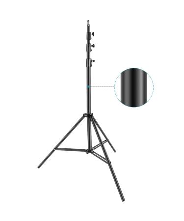 Neewer Heavy Duty Light Stand, Aluminum Alloy 13ft/4m Adjustable Photography Tripod Stand with Built-in Spring Cushion and 1/4 Screw for Studio LED Light, DSLR Camera, Max Load: 22lb/10kg - Black