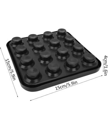 Portable AntiDrop Billiard Ball Holder Tray - 16 Holes for Snooker Pool Halls (Black) - Buy Online on SooperMarket.com