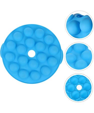 MAGICLULU 2 Pcs 18 Lollipop Mold Cake Trays Silicone Candy Molds 18-Hole Silicone Lollipop Cake Mold Silicone Mould Soap Molds Silicone Molds Cake Maker Baking Supplies Silica Gel Round Bluex2pcs 25X25X4cmx2pcs - Buy Online on SooperMarket.com