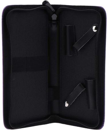 Pro Hair Stylist Scissor Pouch Case for Hairdressers Salon Tools Holster Bag Soft Fabric Roll-Up Organiser - Purple as described - Buy Online on SooperMarket.com