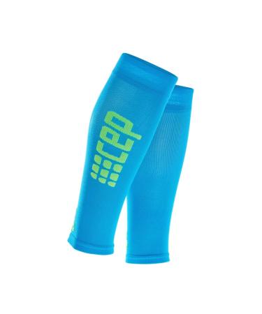 CEP - ULTRALIGHT COMPRESSION CALF SLEEVES for men | Calf sleeves with compression V Electric Blue/Green