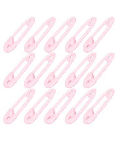 Kisangel 36pcs Safety Pin Baby Decor Pink Decor Baby Accessories for Girls Baby Diaper Pin Plastic Safety Holder Clips Vintage Shirts Shawl Clips Diaper Pin for Cloth Diapers Safety Brooch Pink 6.4x2.5cm