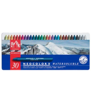 Caran d'Ache NeoColor 2 Water Soluble Wax Pastel Set 30/Pkg-