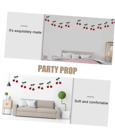 HOMSFOU 3pcs Bayberry Ball String Ornament Banner Garland Christmas Strawberry Room Decor Artificial Fruit Garland Christmas Mantle Fireplace Birthday Party Supplies Cherry Cotton Thread - Buy Online on SooperMarket.com