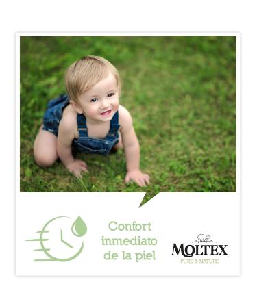 Moltex Pure & Nature Ecological Diapers Size 1 (2-5 kg) - 88 Biodegradable Diapers for Eco-Friendly Baby Care - Buy Online on SooperMarket.com