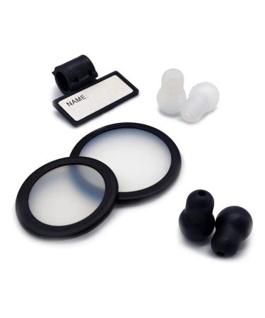 2 Pcs Stethoscope Replacement Parts Adult and Pediatric Replacement Diaphragm and 1 Name Tag 2 Pair Silicone Stethoscope Ear Tips Accessories for Stethoscope