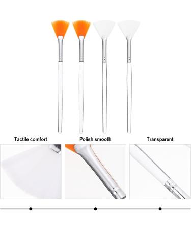 STAHAD 4pcs Mask Brush Powder Applicator Gel Mask Flat Heads Fan for Facials Cosmetic Cream - Buy Online on SooperMarket.com