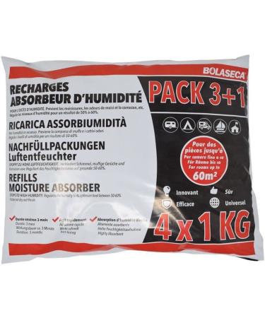 Bolaseca refill pack for moisture absorber 4 x 1 kg colourless one size