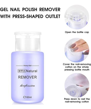 Gel Nail Polish Remover Pure Acetone Gel Nail Polish Remover Liquid for UV/LED Gel Soak Off Removes All Types of Nail Polish Gel Polish Acrylic Gels Nail Tip & Glue (160ml) - Buy Online on SooperMarket.com