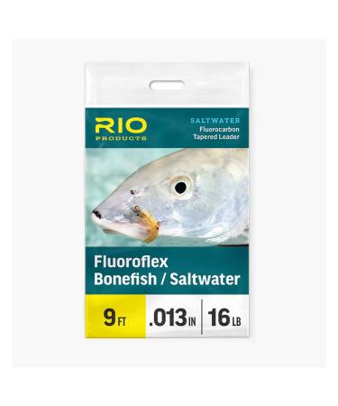 Rio Saltwater Fluoroflex (100% Fluorocarbon) Leader, 9ft, 3 Pack 9ft - 20lb - 3 Pack