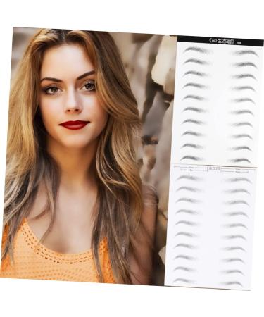 Mikinona 2 Sheets Black Stickers 4d Imitation Eyebrow Tattoos Brow Tatoo Transfer Stickers 3d Tool Artificial - Buy Online on SooperMarket.com
