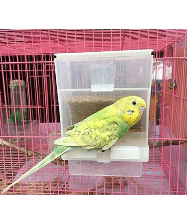 Hypeety Automatic Bird Feeder: No Mess Seed Food Container for Budgerigar, Canary, Cockatiel, Finch, Parakeet - Cage Accessories - Buy Online on SooperMarket.com