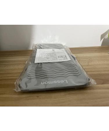 Heat-Resistant Mat Bag & Gloves for Hair Styling | 28.5cm x 14cm | Ideal for Curls & Smoothing Tools - Gray - Buy Online on SooperMarket.com
