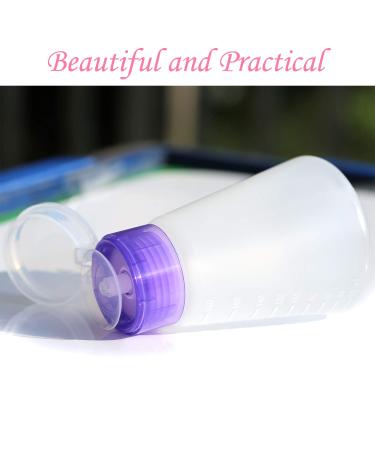 2 Pack Acetone Lockable Alcohol Pump Dispensers 180ml - Easy One-Touch Dispensing for Nail Polish, Makeup Remover, Toner - Empty Bottles - Buy Online on SooperMarket.com