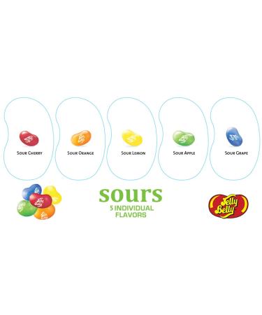 Jelly Belly Sours Jelly Beans - Assorted Sour Fruit Flavors - 9.8oz Stand-Up Pouch - Buy Online on SooperMarket.com