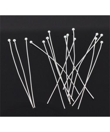 Bingcute 500Pcs Silver Plated Ball Head Pins Findings Jewelry Making 1.5-Inch/35mm