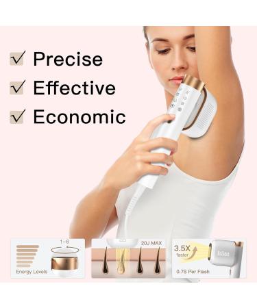 BoSidin IPL Laser Hair Removal Painless 2-in-1 Face Rejuvenation 6+1 Modes 6 Levels Permanent Hair Removal Kit for Women with Shaver & Goggles - Buy Online on SooperMarket.com